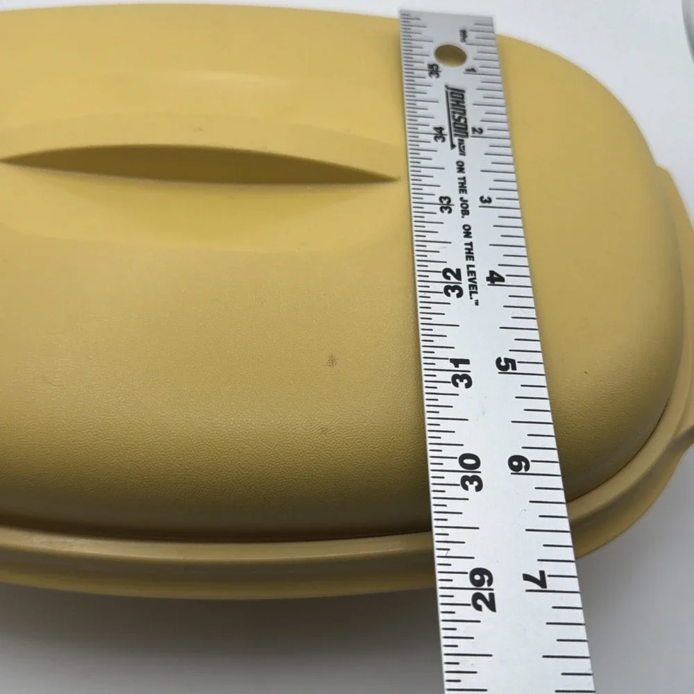 Vintage Tupperware #1273-4 Harvest Gold 3 Piece Vegetable/Rice Steamer Strainer